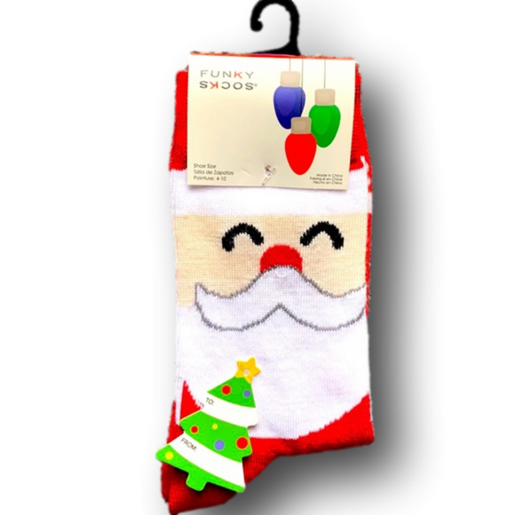 3/$15 Santa Claus Christmas Holiday Funny Socks - Brand New - Picture 1 of 2